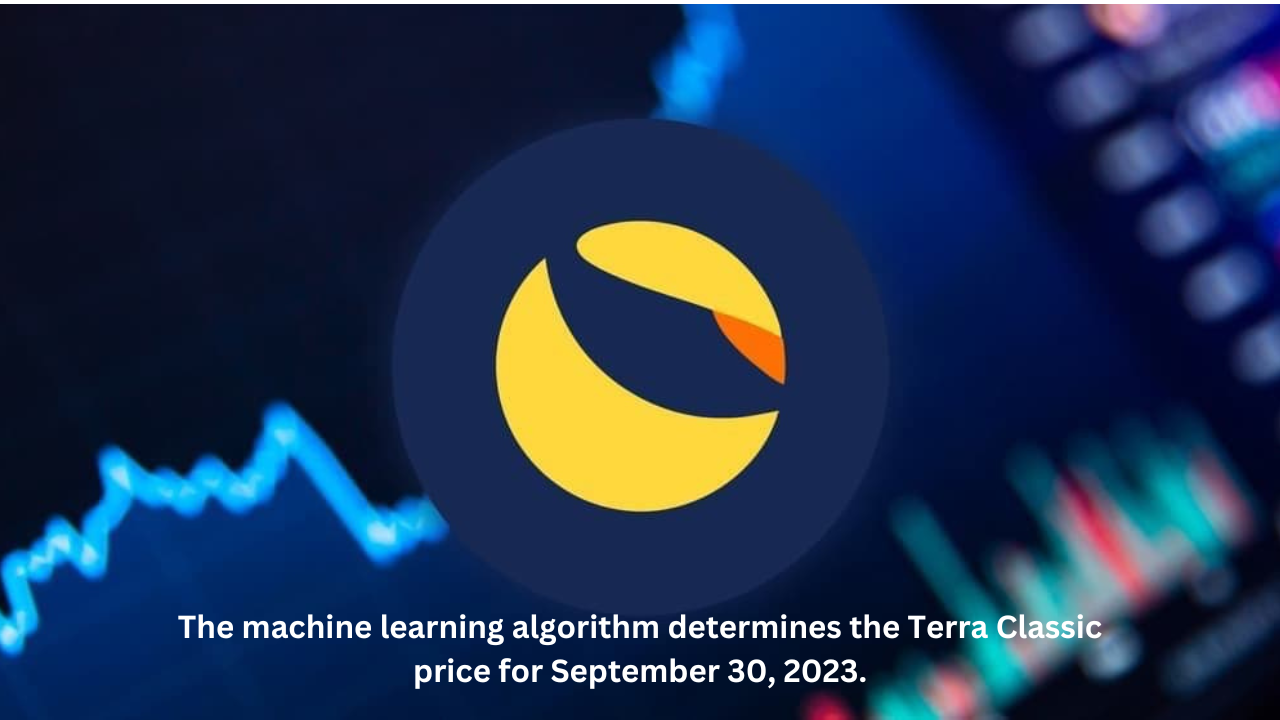 The machine learning algorithm determines the Terra Classic price for September 30, 2023.